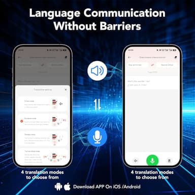 AI Translation Earbuds Real Time, 163 Language Translator Earbuds for iPhone and Android, 80H Playtime,3-in-1 Translation Headphones Translating Device, for Travel/Business/Meeting/Learning (Black) - Image 3