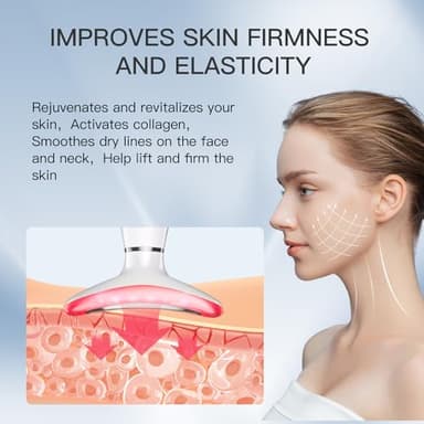 3-in-1 Beauty Massager for Face and Neck, Based on Triple Action LED, Thermal, and Vibration Technologies for Skin Care,Improve,Firm,Tightening and Smooth - Image 7