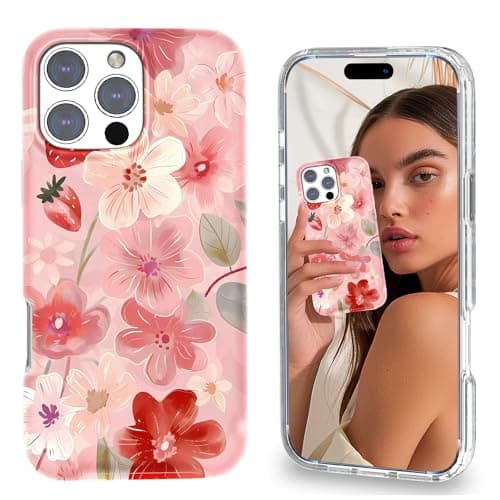 Magnetic for iPhone 16 Pro Max Case Cute for Women Girls, [Compatible with Magsafe][Drop Protection] with Slim Colorful Flowers Oil Painting Girly Phone Case for iPhone 16 Pro Max 6.9 - Image 1