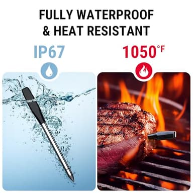 TempSpike Wireless Meat Thermometer Digital with App, WiFi & Bluetooth BBQ Grill Thermometer with High Precision, Waterproof & Heat-Resistant Probes, Rechargeable Base with Display for BBQ Smoker Oven - Image 6