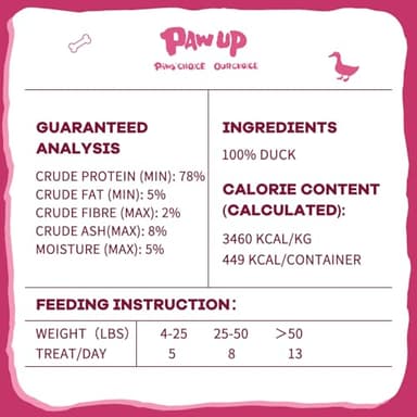 PAWUP Freeze Dried Duck Treats for Cats Dogs, Rawhide Free Freeze-Dried Raw Food Topper, High Protein, Gluten&Grain Free, 4.6oz - Image 9