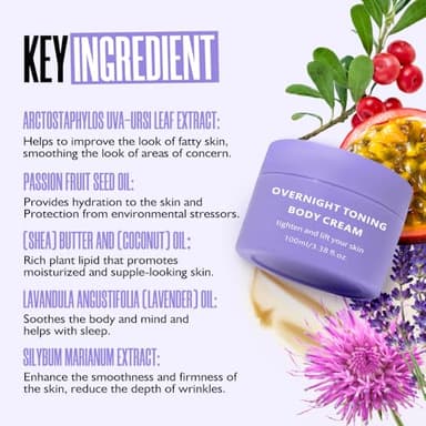 Sea-Maid Overnight Toning Body Firming Cream, Anti Wrinkle Moisturizing Toning Whip, Smooth & Tight Skin, Help Reduce Fine Lines & Wrinkles for All Skin Types - Image 3