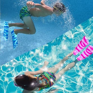 Swimming Training Fins,Kids Swim Fins,Comfortable Swimming Flippers Suitable for Children,Beginners,Girls,Boys,Adults (M, RedPinkPurple) - Image 7