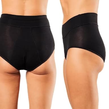 Bambody Absorbent Panties, Period Underwear for Women and Teens - All-Day Long - Overnight Protection- Postpartum, Leakproof - 3X-Large - 1 Pack: Black (High Waist) - Image 7