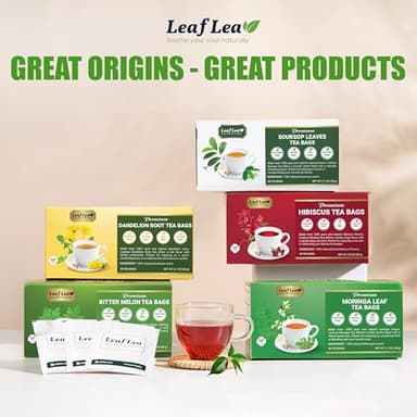 LeafLea 40 Moringa Tea Bags, 100% Natural and Pure Moringa Leaf Herbal Tea, Supports Digestion and Immune Health, Caffeine-Free, Sugar-Free, Vegan - Image 9