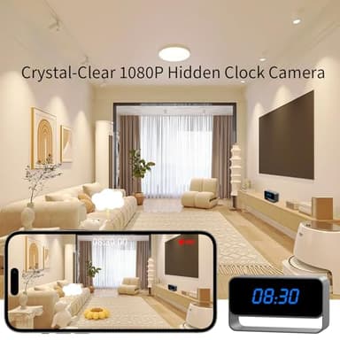 DuboCam Clock Camera - Full HD 1080P Wireless Camera - WiFi Nanny Cam for Home Indoor Security - WiFi & Bluetooth Connection【Upgraded】 - Image 2