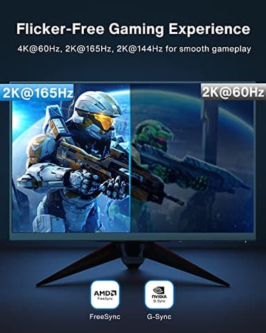 IVANKY DisplayPort Cable 6FT/2 Pack, Nylon DP to DP Cord, High Speed 4K Display Port to Display Port 6ft Cable, Supports 2K@165Hz and 4K@60Hz, DP Cord Compatible with PC, Laptop, TV - 6.6ft - Image 5