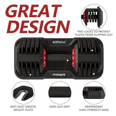 Adjustable Dumbbell Set 55LB Dumbbells Weight, 10-in-1 Weight Dumbbell with Anti-Slip Metal Handle and Bicep Supports for Comprehensive Full Body Strength Training - Image 5