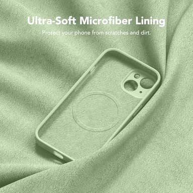 SuydanBox Magnetic for iPhone 15 Case, Compatible with MagSafe, [Screen Protector + Full Camera Protection], Silicone Shockproof Anti-Scratch Protective Phone Case for iPhone 15 6.1", Matcha - Image 6