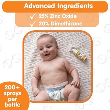 Baby Diaper Rash Cream Spray by Boogie Bottoms, No-Rub Touch Free Application for Sensitive Skin, Over 200 Sprays per Bottle, 1.7 oz, Pack of 3 - Image 5