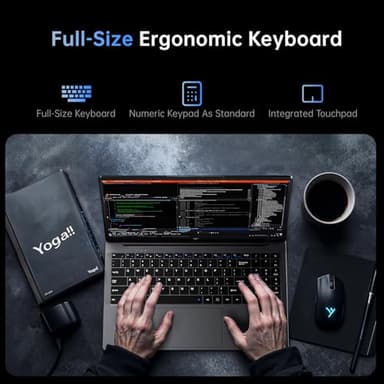 MALLRACE 2025 Laptop,15.6In Windows 11 Laptop Computer with Quad Core-12th Alder Lake N97(Up to 3.6GHz), 16GB DDR4 512GB Hard Drive for Business, School, Offic - Image 7