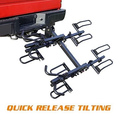 Young 4-Bike Rack Hitch Mount Platform Style Carrier for Cars Trucks SUVs Minivans with 2" Hitch Receiver, 4 Bikes X 40 lbs (160 lbs Total) Load Capacity - Image 4