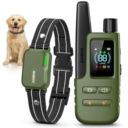 Jugbow Dog Shock Collar - 4500FT Dog Training Collar with Remote, IPX8 Waterproof Electric Dog Collar with 4 Training Modes, Security Lock, Rechargeable eCollar for 10-120lbs Small Medium Large Dogs - Image 1