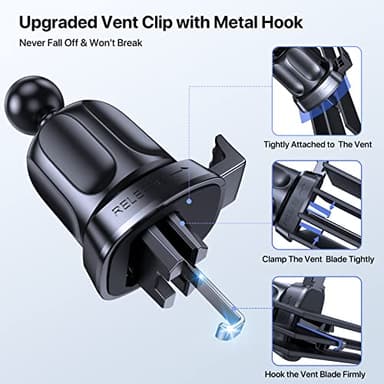 Miracase 3-in-1 Cell Phone Holders for Your Car, Universal Car Phone Holder Mount for Dashboard Air Vent Windshield Compatible with iPhone16 15 14 13 12 11 Pro Max Xs XR X, Galaxy Stripe - Image 7