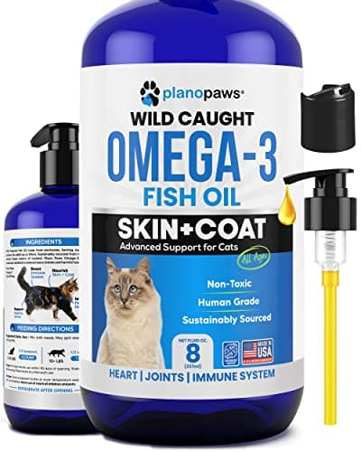 Omega 3 Fish Oil for Cats - Better Than Salmon Oil - Kitten & Cat Vitamins and Supplements - Cat Dandruff Treatment - Liquid Fish Oil for Pets - Shedding Support - Cat Health Supplies for All Ages - Image 1