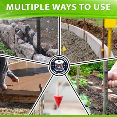 Orange Mason Line String Line - 36 Roll Pack - #18 Braided Nylon String - 1000 Ft Length Per Roll - Nylon Twine for Gardening Or Masonry Tools - Perfect Construction String for A String Level - Image 4