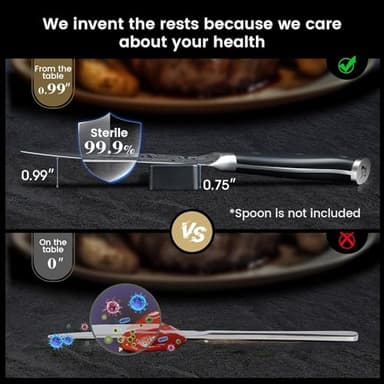 CoquusAid Steak Knives Set of 4, 4.8 Inch Fine-Edge Super Sharp Table Knives with Rest, Premium Germany Stainless Steel Ergonomic Handle, Elegant Black Ideal for Gift - Image 3