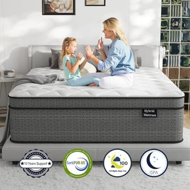 Ruoysun King Size Mattress, 14 Inch Firm Hybrid King Bed Mattress in a Box, with Gel Memory Foam and Individual Pocket Springs, Motion Isolation, Relieve Back Pain & Pressure Relief - Image 7