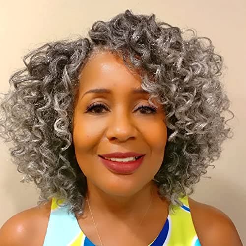 7 Packs GoGo Curl Crochet Hair 10 Inch Grey Short Curly Crochet Hair for Women Beach Curl Water Wave Deep Twist Crochet Braids Synthetic Braiding Hair Extensions (10 Inch, TGRAY) - Image 1