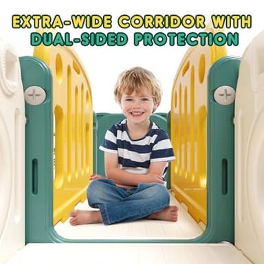 MOCUTEEN 8 in 1 Toddler Slide,Baby Playset for Indoor Outdoor Playground with Basketball Hoop,Storage and Telescope,Climbing Toys for Toddler Playground Playset - Image 7