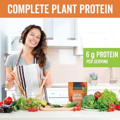 Viva Naturals Organic Quinoa,24 oz (1.5 lb)-Gluten Free and Vegan Complete Plant Protein,Easy to Use Source of Fiber and Iron,USDA Organic and Pre Washed,Non-GMO Whole Grain Rice and Pasta Substitute - Image 4