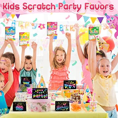 FEREDO KIDS Party Favors for Kids: 16 Pack Rainbow Scratch Art Notebook Back to School Students Classroom Gifts Bulk for Girls Boys Goodie Bags Stuffers, Return Gifts for Birthday Party Favors Bulk - Image 5