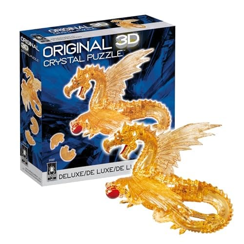 BePuzzled, Dragon Deluxe Original 3D Crystal Puzzle, Perfect for Puzzlers Ages 12 and Up, Challenging to Complete and Beautiful to Display, Collect Them All - Image 1