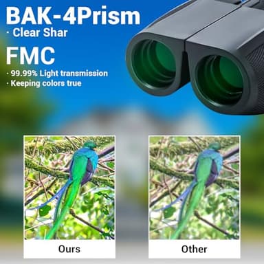 20x25 Binoculars for Adults & Kids, High Power Easy Focus,Waterproof Compact Binoculars with Low Light Vision for Bird Watching,Travel,Concert,Hiking(Black) - Image 2