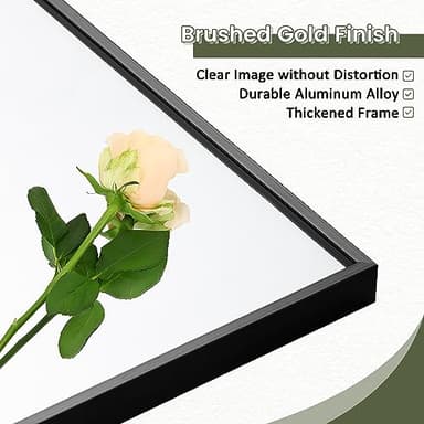 NicBex Full Length Mirror with Stand, 56"x19" Aluminum Alloy Frame Floor Mirror, Black, Shatter-Proof Glass - Free Standing, Leaning Against Wall or Wall-Mounted, for Bedroom Living Room Dressing Room - Image 5