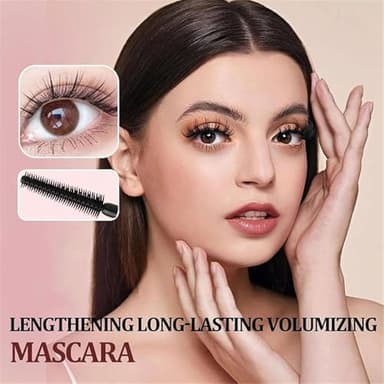 Thrive Mascara Liquid Lash Extensions Cosmetics, Premium Waterproof Smudge-Proof Natural No Clumping Thick and Volumising & Lengthening Lasting All Day (Rich Black） - Image 2