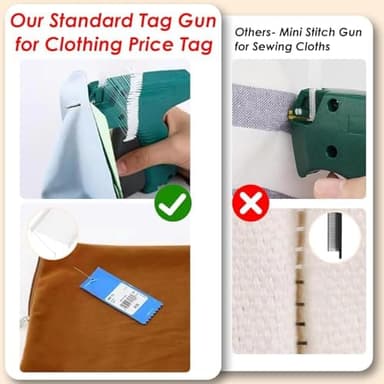 Price Tagging Gun for Clothing,(Not Stitch Gun) Standard Retail Price Tag Attacher Gun for Clothes with 6 Needles & 1000pcs 2" Barbs Fasteners for Store - Image 4