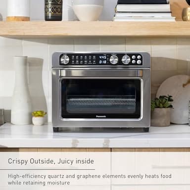 Panasonic FlashXpress Family Size Air Fryer Toaster Oven Combo, 11 Cooking Functions, 1800W PFAS-Free, Double Infrared Heating, Temperature Control Dial, Stainless Steel - NB-G211P - Image 6