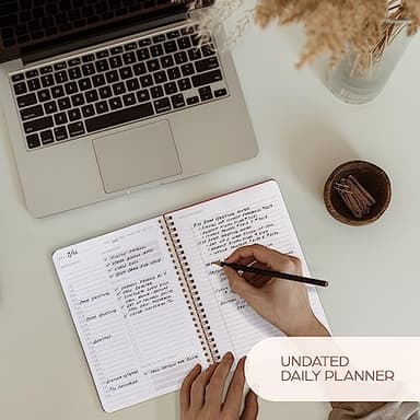 Beautiful Daily Planner And Notebook With Hourly Schedule - Aesthetic Spiral To do List Notepad to Easily Organize Your Tasks And Appointments - Stylish Book And School Or Office Supplies For Women - Image 5