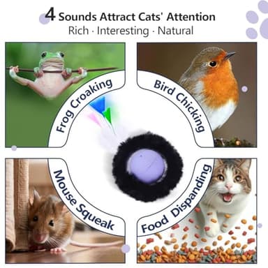 ORSDA Cat Toys, Interactive Activated Moving Ball in 7 Holes Mat, Automatic Fast Rolling Ball, Hide and Seek Toys for Indoor Cats, Exercise Kicker Mouse Catching Game - Image 8