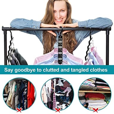 Closet Organizers and Storage,Upgraded Organization and Storage Clothes Hanger,12 Pack College Dorm Room Essentials,Sturdy Closet Organizer Home Essentials Space Saving Hangers for Thick Clothe - Image 3