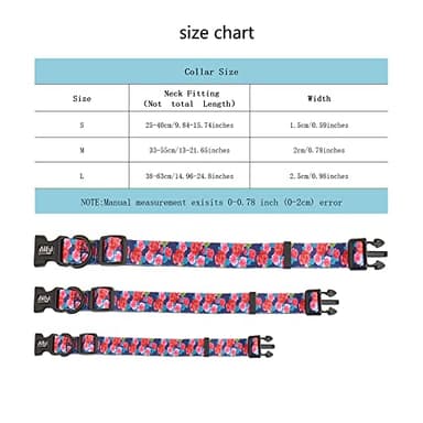 Dog Collar Adjustable Summer Flower Dog Collars with Safety Buckle Soft Comfortable Pet Collar for Small Medium Large Dogs - Image 5