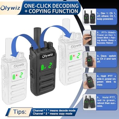 Walkie Talkies for Adults - Long Range Rechargeable Two-Way Radios with VOX Hands Free, Dust Resistant Waterproof Suitable for Qutdoor Work and Activities (4 Pack) - Image 7