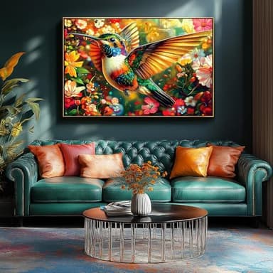 Blueforest Hummingbird Dream 1000 Piece Puzzle for Adults - Vibrant Hummingbird & Flowers Jigsaw Puzzle | Premium Recycled Puzzle with Poster & Letters on Back (27.5" x 19.7") - Image 4