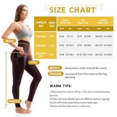 Walifrey Leggings with Pockets for Women, High Waisted Buttery Soft Womens Leggings for Gym Yoga Workout (Brown LXL) - Image 6