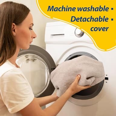 AAAAAcessories D-Shaped Chair Cushions, 2" Thick Dining Chair Pads with Ties and Removable, Machine-Washable Cover, 17" x 16", Set of 6, Oatmeal Beige - Image 4