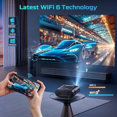 [Google TV/Voice Control]GooDee 4K UHD Smart Projector with WiFi and Bluetooth, Portable Movie Projector with Netflix / Prime Video / YouTube Built-in, Dolby Sound Home Theater for Indoor/Outdoor - Image 5