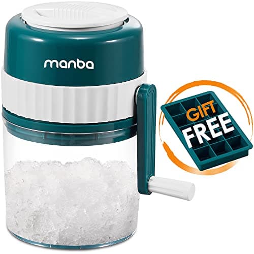 MANBA Ice Shaver and Snow Cone Machine, Premium Portable Ice Crusher with Free Ice Cube Trays - BPA Free - Image 1