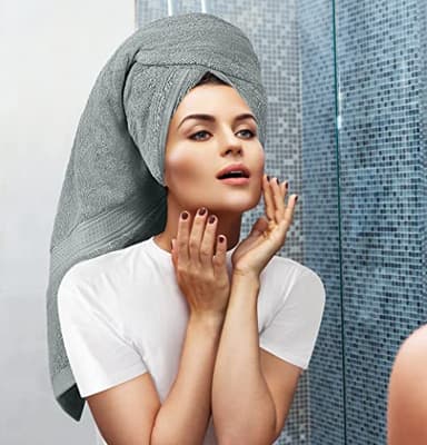 Utopia Towels 8 Piece Premium Towel Set, 2 Bath, 2 Hand, and 4 Wash Cloths, 600 GSM 100% Ring Spun Cotton, Highly Absorbent Towels for Bathroom, Gym, Hotel, and Spa, Cool Grey - Image 4