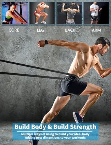 Pull Up Bands, Resistance Bands, Pull Up Assistance Bands Set for Men & Women, Exercise Workout Bands for Working Out, Body Stretching, Physical Therapy, Muscle Training - Black - Image 4