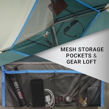 Coleman Skydome Tent with 5 Minute Setup, 2/4/6/8 Person Weatherproof Tent with Rainfly & Carry Bag, 20% More Headroom than Traditional Canopies - Image 7