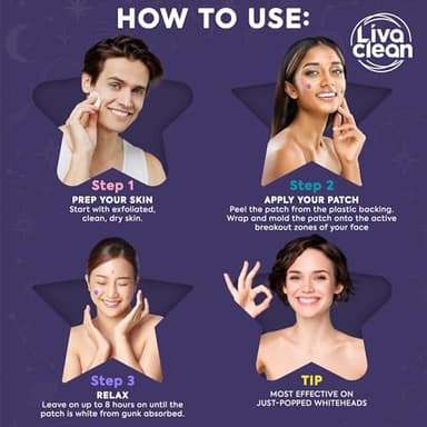LivaClean Star Pimple Patches for Face w/Hydrocolloid, Salicylic Acid & Tea Tree, 240 Patches, Hydrocolloid Acne Patch, Cute Star Pimple Patch for Healing Stickers Zit Superstar - Image 3