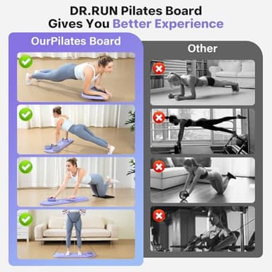 Pilates Board, Pilates Reformer Set, 7 in 1 Multifunctional Pilates Reformer Machine with Timer, Portable Foldable Pilates Board for Home Workout, Pilates Kit with Storage Bag, Purple - Image 6