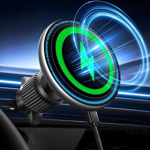UPTOHIGH for Magsafe Car Mount Charger, 15W Fast Charging LED Magnetic Wireless Car Charger, Air Vent Phone Holders for Your Car for Magsafe Car Phone Holder for iPhone 15/14/13/12 Fast Charging - Image 1
