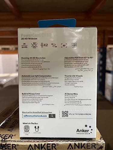 Anker PowerConf C200 2K Webcam for PC/Laptop/Mac, Computer Camera, Low-Light Correction, AI-Noise Canceling Mics, Adjustable Field of View, Built-in Privacy Cover, Stereo Mics, for Meeting - Image 10