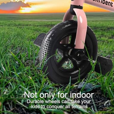 YGJT 3 in 1 Tricycle for Toddlers Age 2-5 Years Old, Folding Kids Balance Bike with Adjustable Seat and Removable Pedal, Toddler Bike Ride-on Toys for Infant, Gifts for Baby Girls Birthday(Pink) - Image 6